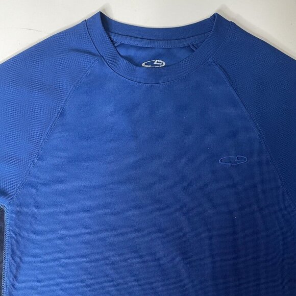 Champion S Men's Short Sleeve Blue Performance Athletic Tshirt Embroidered Logo - Picture 2 of 9